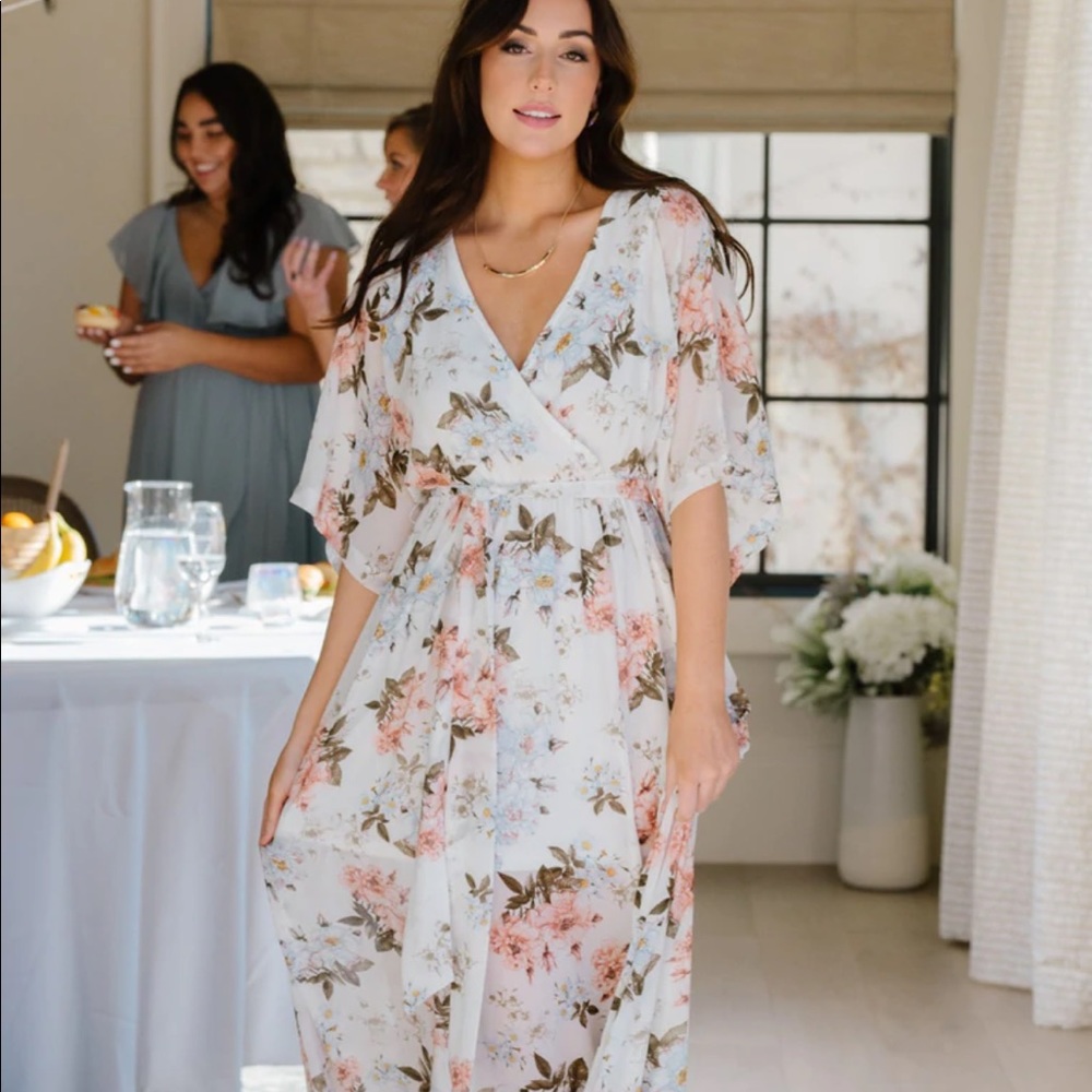 Baltic Born Kia Kimono Floral Maxi Dress